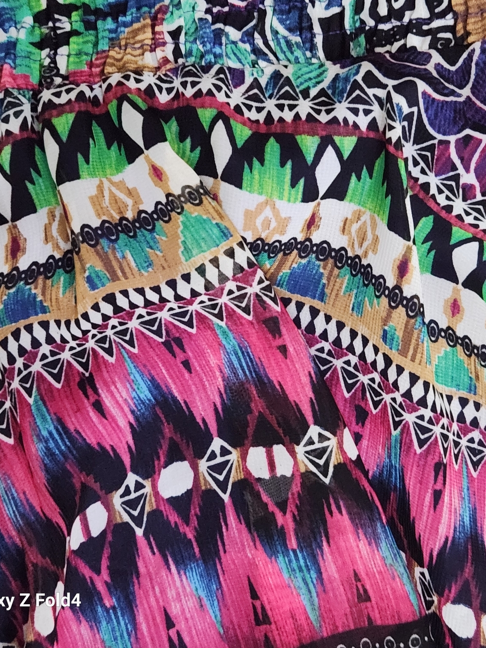 Rabbit Rabbit Rabbit Designs Abstract Multi Color Geometric Midi Dress Modest 8 - Picture 3 of 5